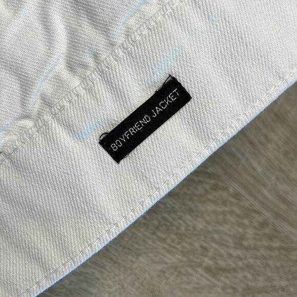 NWT SEE THRU SOUL White Button Front Denim Jean Jacket Women’s - Picture 5 of 8